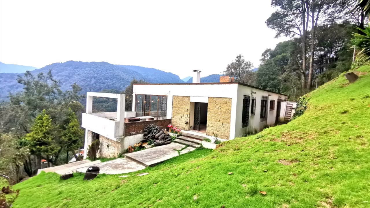 casa de campo de una planta