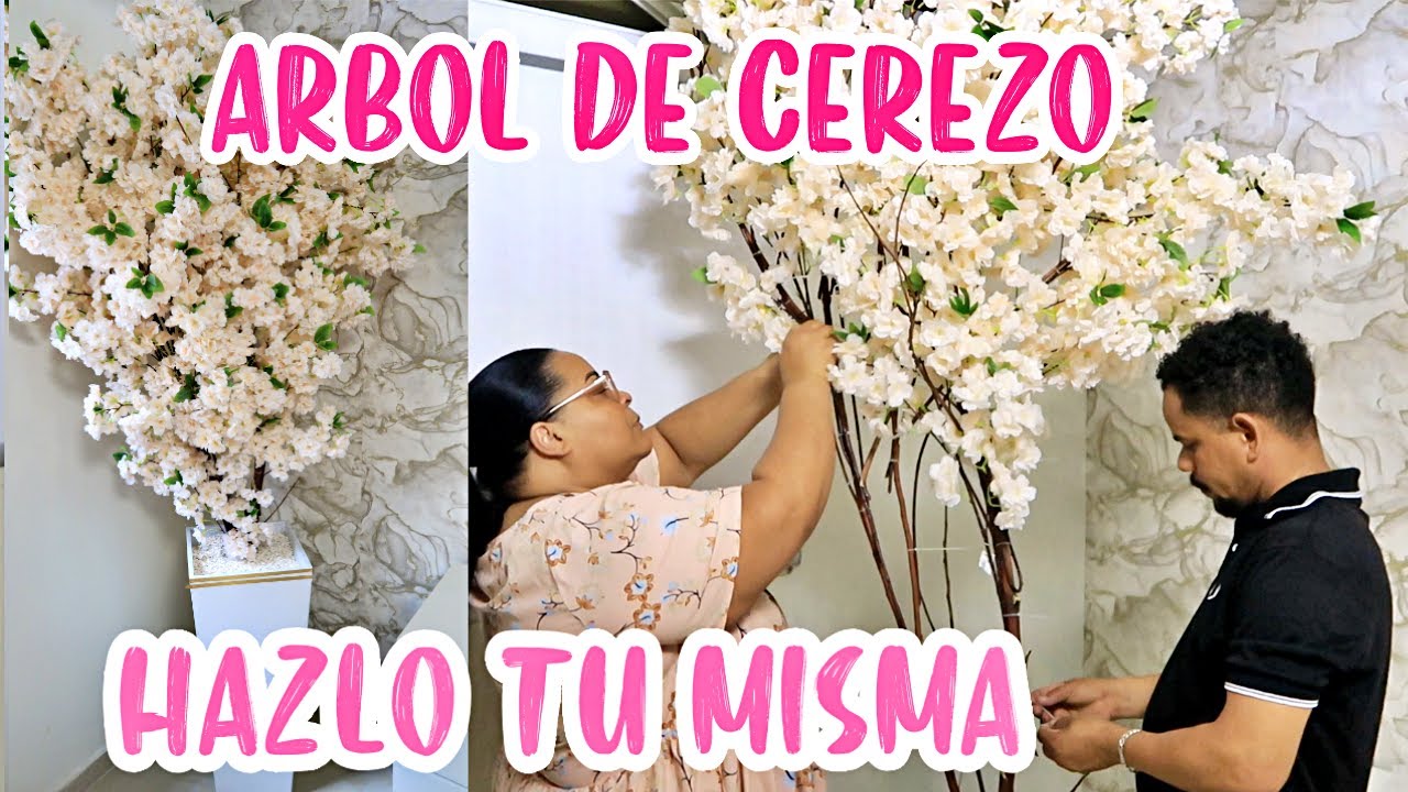 como hacer un arbol con flores artificiales