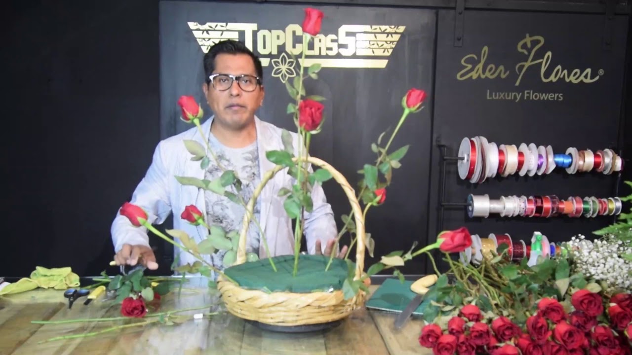 como hacer un centro de flores naturales redondo