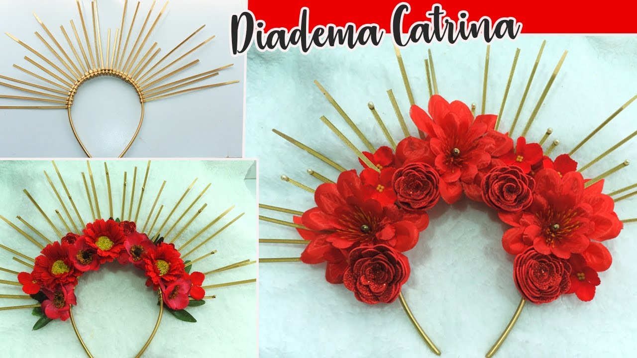 cómo hacer una diadema con flores
