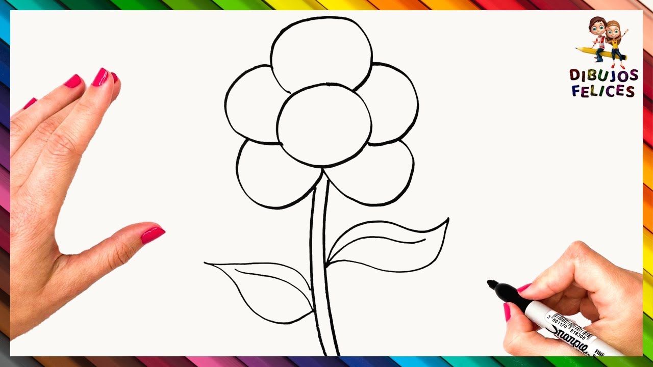 dibujo de una flor para pintar