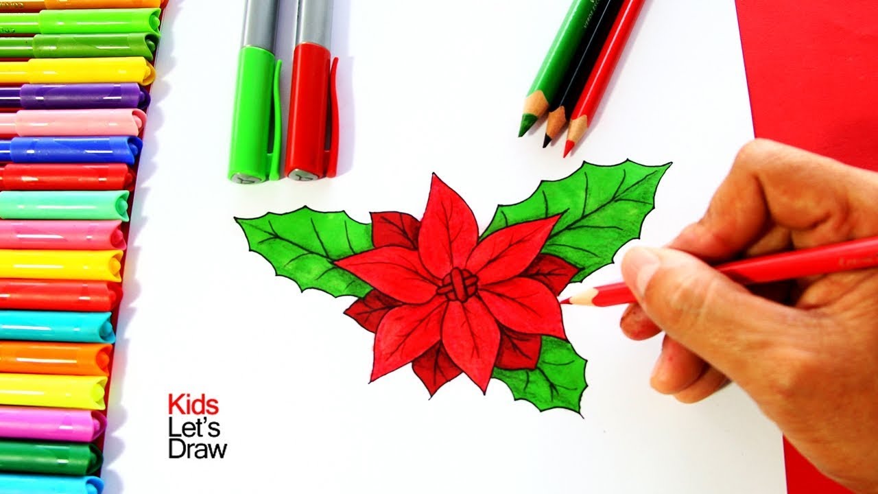 dibujos de la flor de navidad