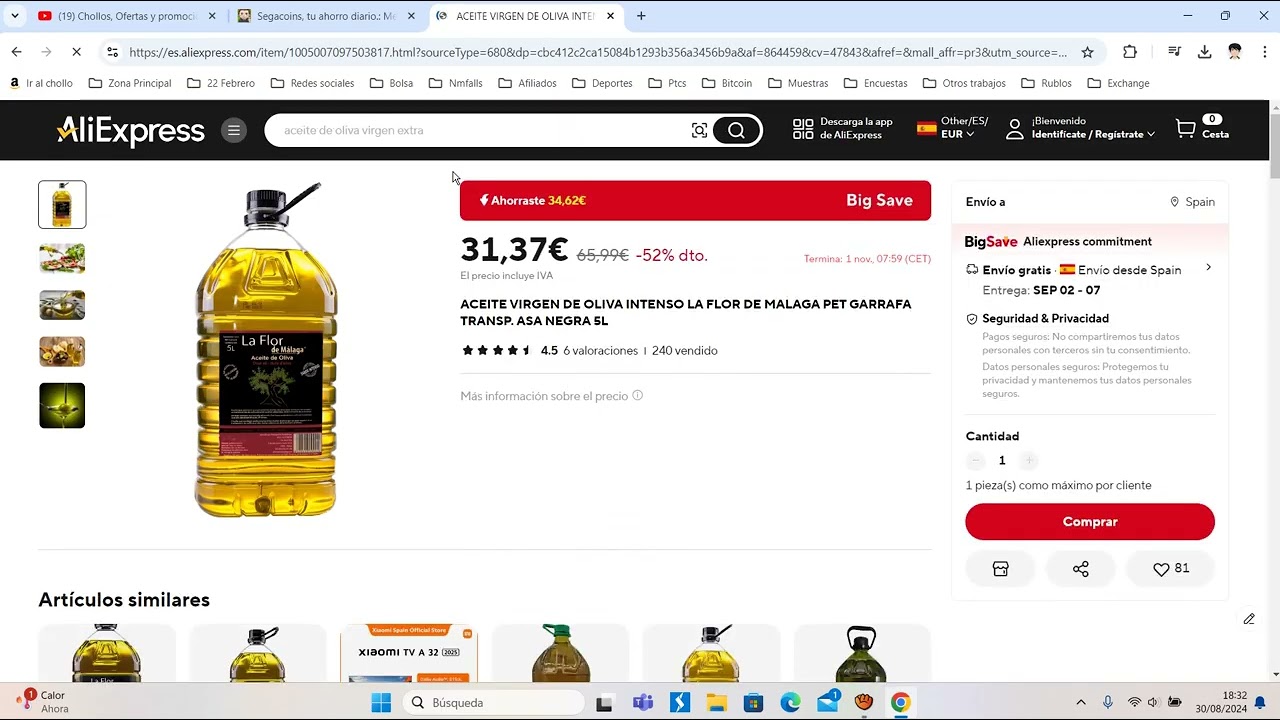la flor de málaga aceite precio