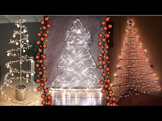 arbol de navidad hecho con luces