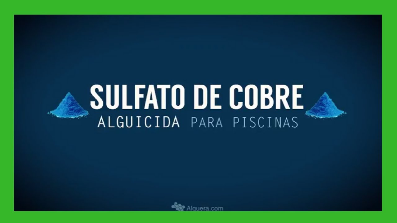 cantidad de sulfato de cobre por litro de agua