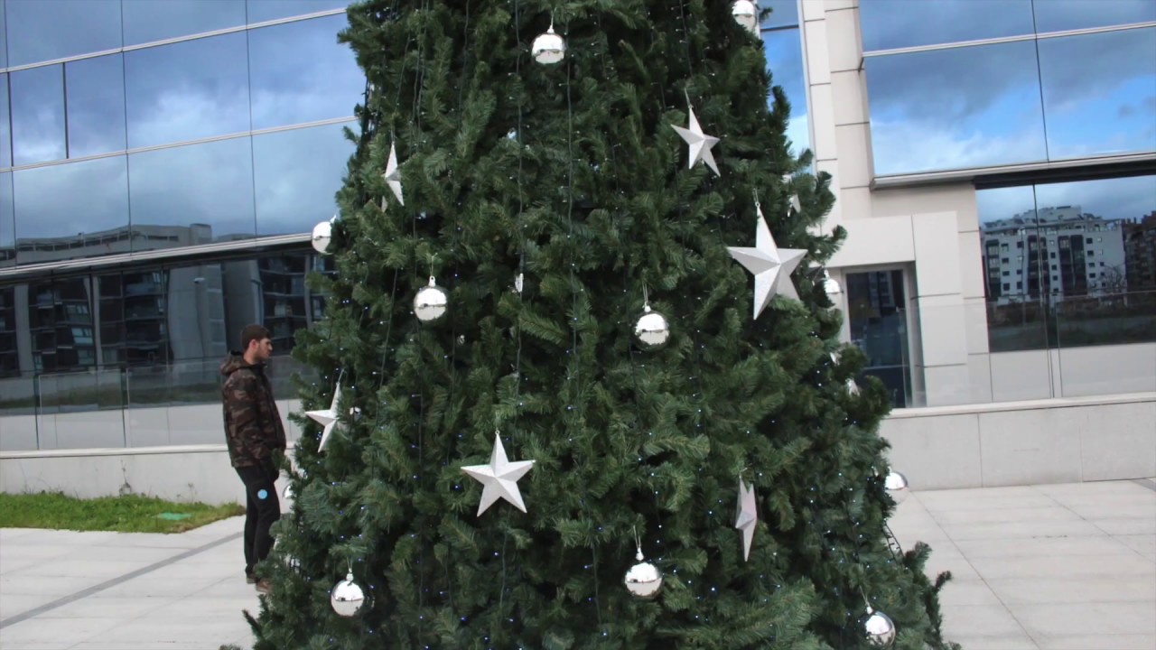 como decorar un arbol de navidad exterior