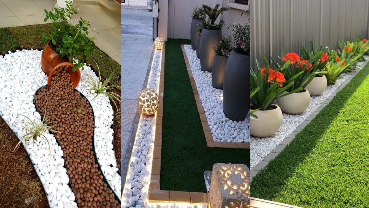 cómo decorar un jardín con piedras