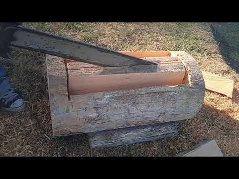 como hacer macetas de troncos de arbol