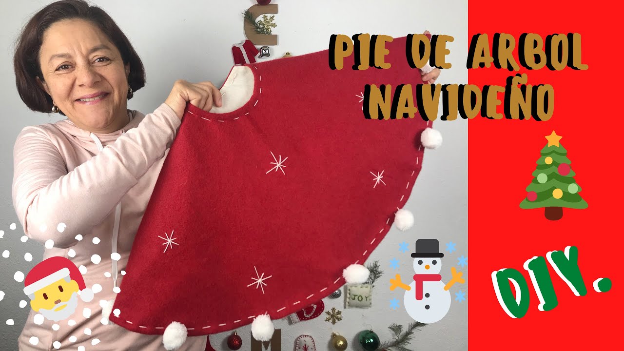 como hacer un cubre pie de arbol de navidad
