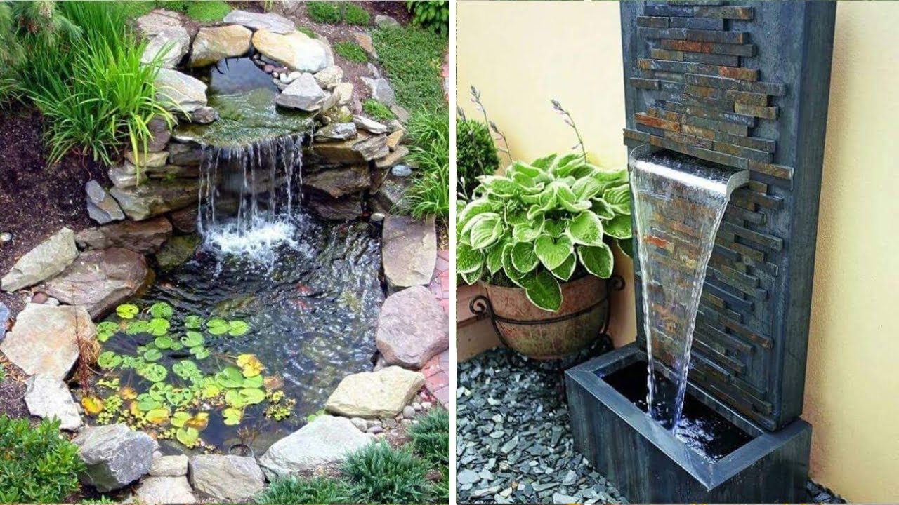 como hacer una fuente de jardín con cascada