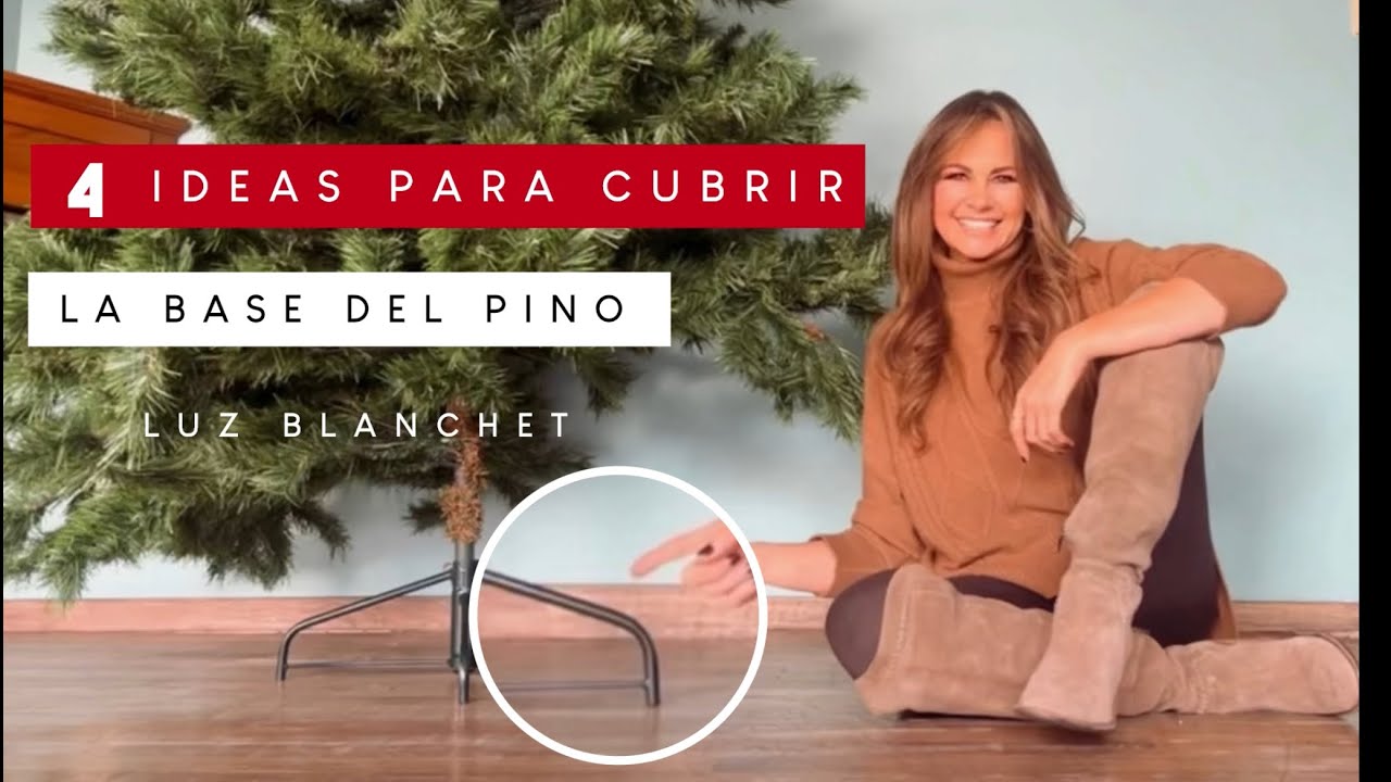 como tapar el pie del arbol de navidad