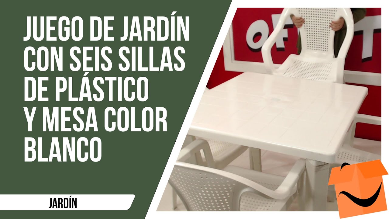 comprar mesa y sillas de jardin de plastico