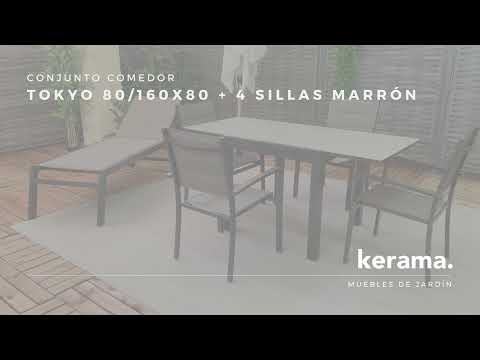 conjunto mesa y 4 sillas jardin