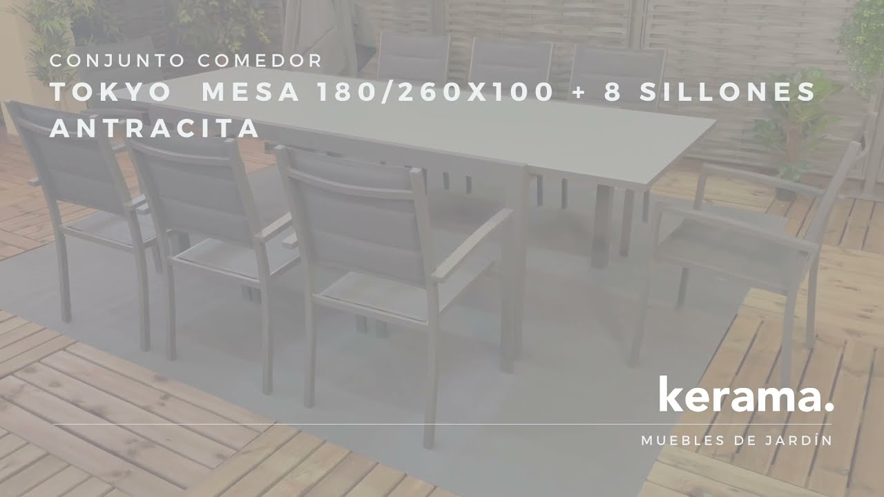conjunto mesa y sillas jardín aluminio
