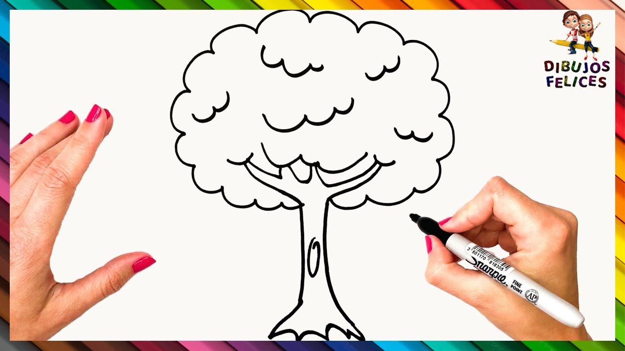 dibujo para colorear de un arbol