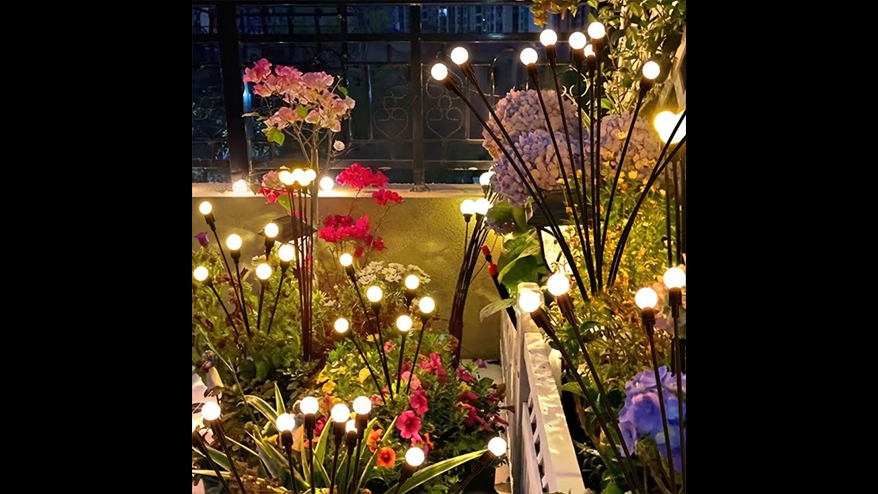 figuras de jardin con luz solar