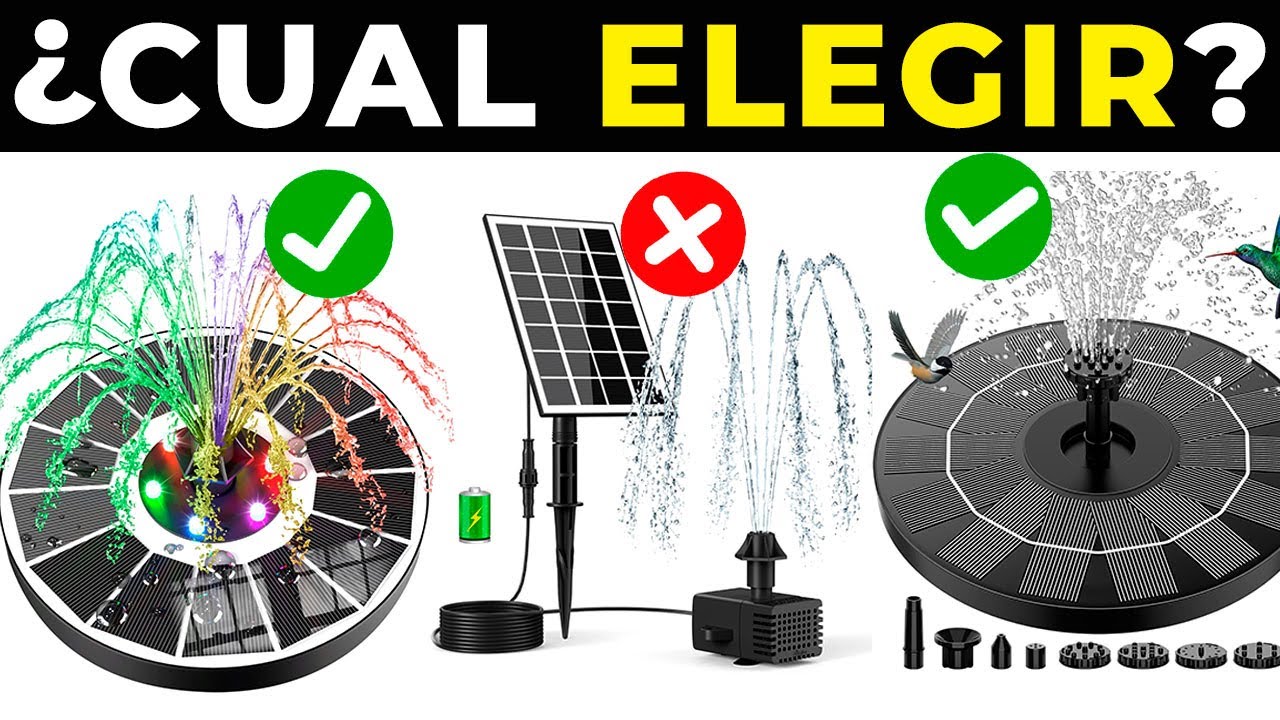 fuentes de agua solares para jardin