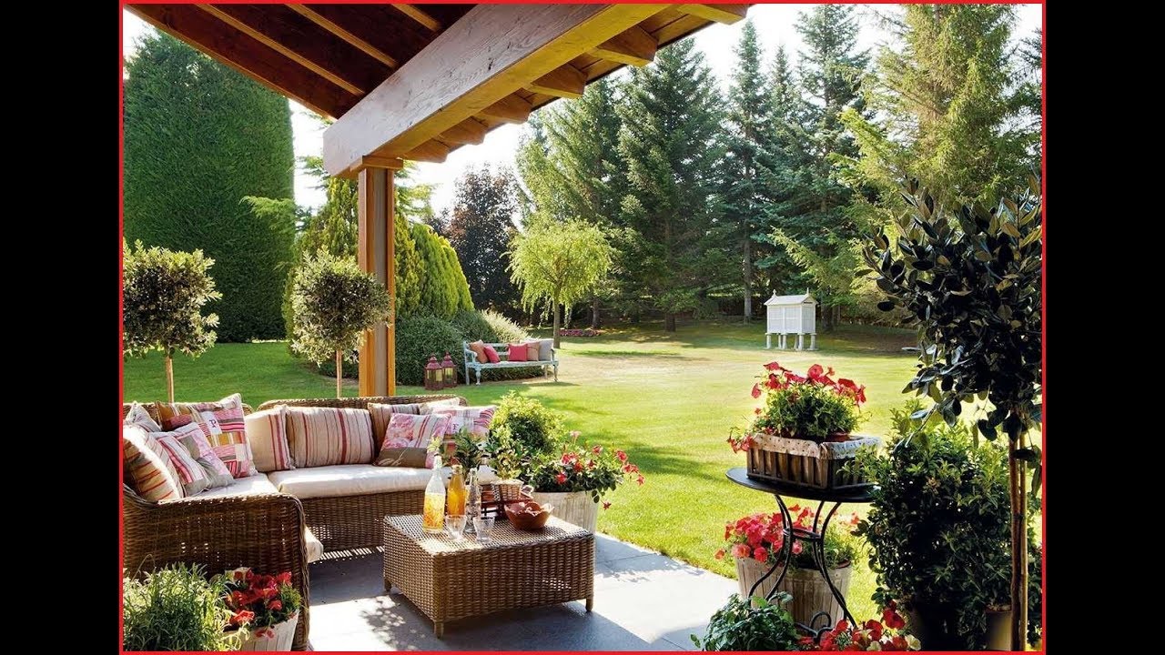 jardines de casas de campo sencillos