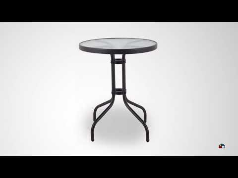 mesa de jardin redonda con sillas