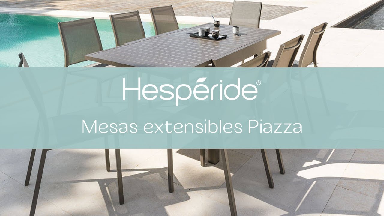 mesas de jardin de aluminio extensibles