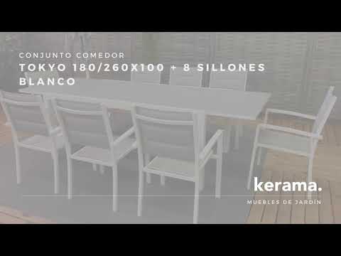 mesas y sillas de jardin blancas