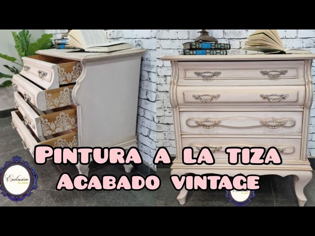 pintura a la tiza rosa vintage