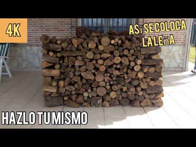 como colocar la leña en el exterior