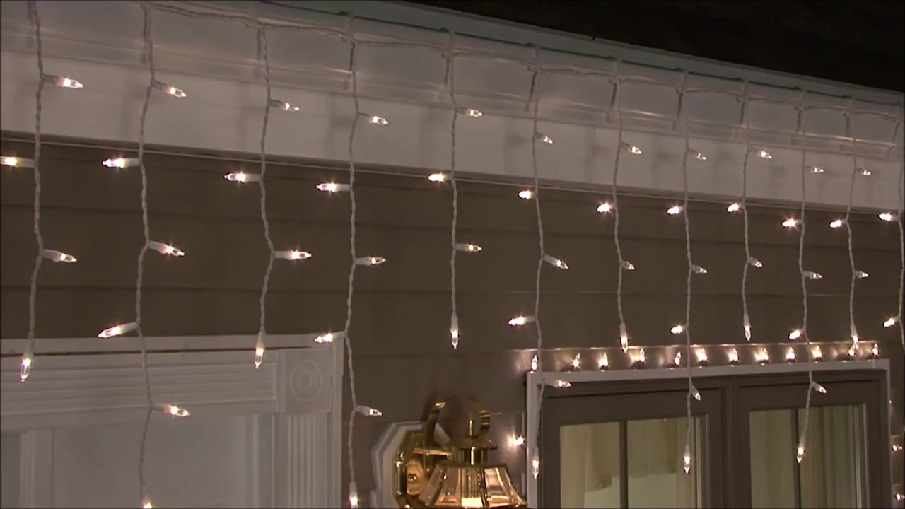 cortina de luces de navidad exterior